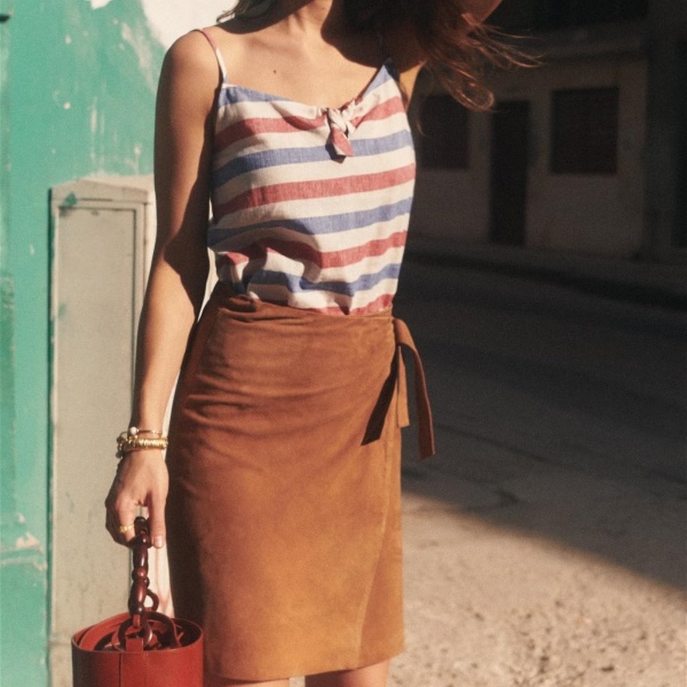 Sezane Suede Louma Skirt, US 4 (FR Size 36), NWOT